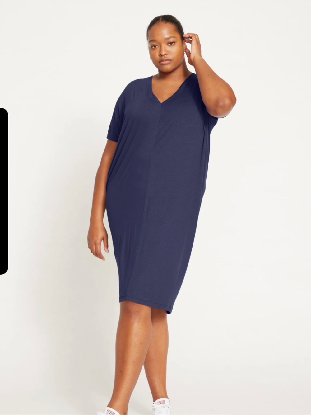 Universal Standard Teresa Liquid Jersey Blue V-Neck Dress size 22